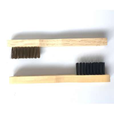 Factory Wooden Handle 3X9 Rows Wire Brush For Cleaning Polishing